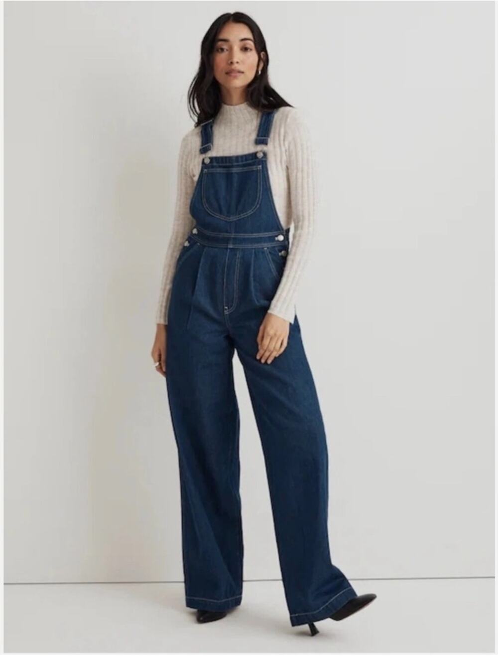 Madewell Women Superwide-Leg Denim Overalls